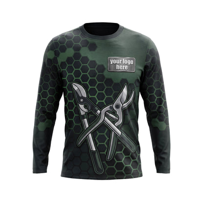 LCHD0005 Pruning Shears Heavy Duty custom lawn shirt — front view