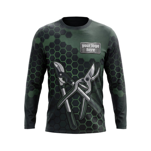 LCHD0005 Pruning Shears Heavy Duty custom lawn shirt — front view