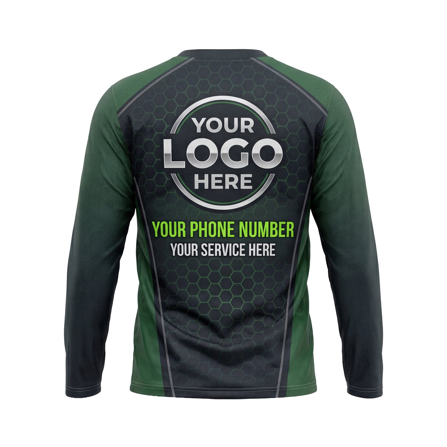 LCHD0003 Zero-Turn Mower Heavy Duty custom work shirt — back view