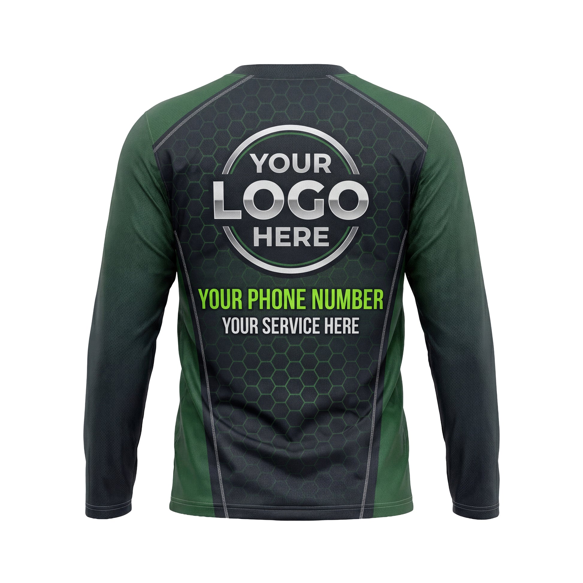 LCHD0003 Zero-Turn Mower Heavy Duty custom work shirt — back view