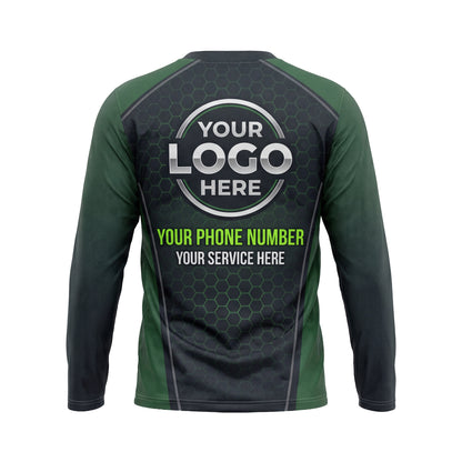 LCHD0003 Zero-Turn Mower Heavy Duty custom work shirt — back view