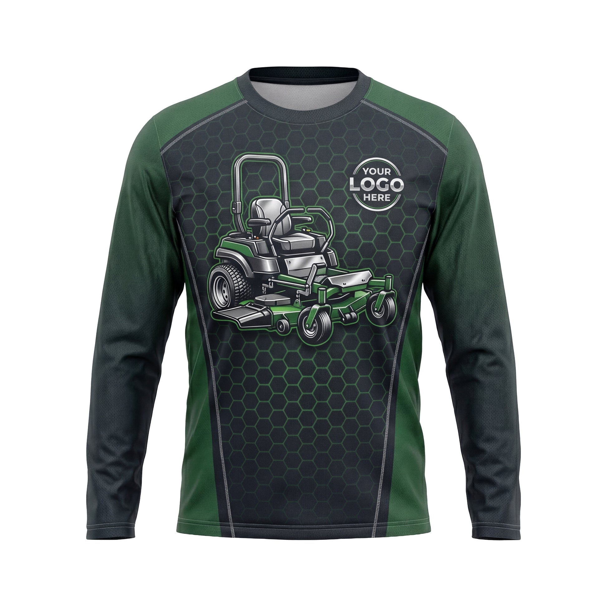 LCHD0003 Zero-Turn Mower Heavy Duty custom work shirt — front view