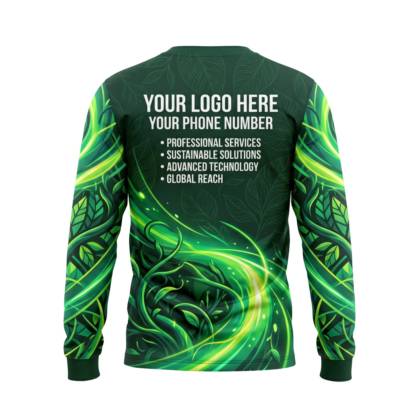 LCGP0004 Bio-Lush Dynamic custom landscaping shirt — back view