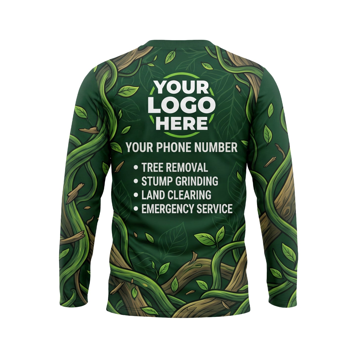 LCGP0010 Bio-Pulse Chainsaw custom landscaping shirt — back view
