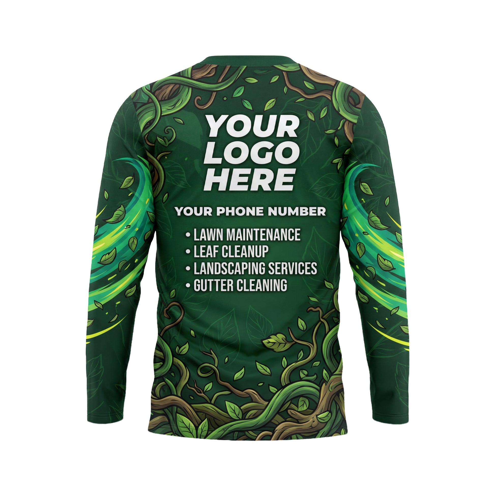LCGP0008 Eco-Blast Power Sprayer custom landscaping shirt — back view