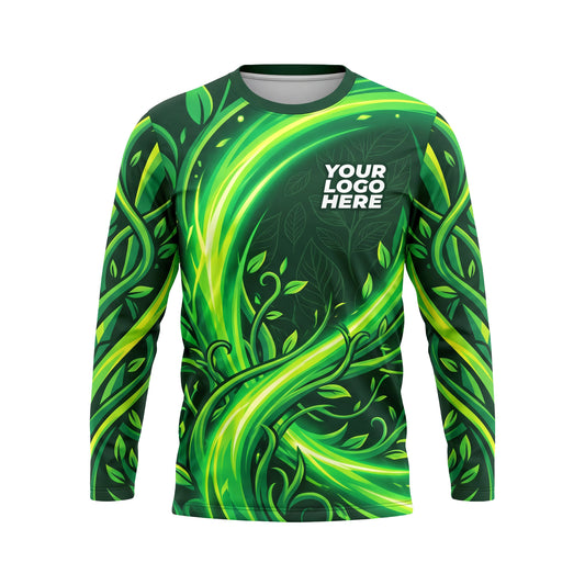 LCGP0003 Green Energy Fusion custom lawn care shirt — front view