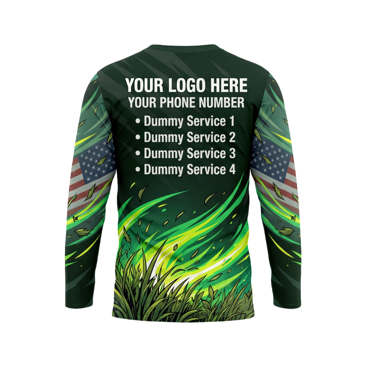 LCGP0020 Legendary Groundskeeper custom lawn care shirt — back view