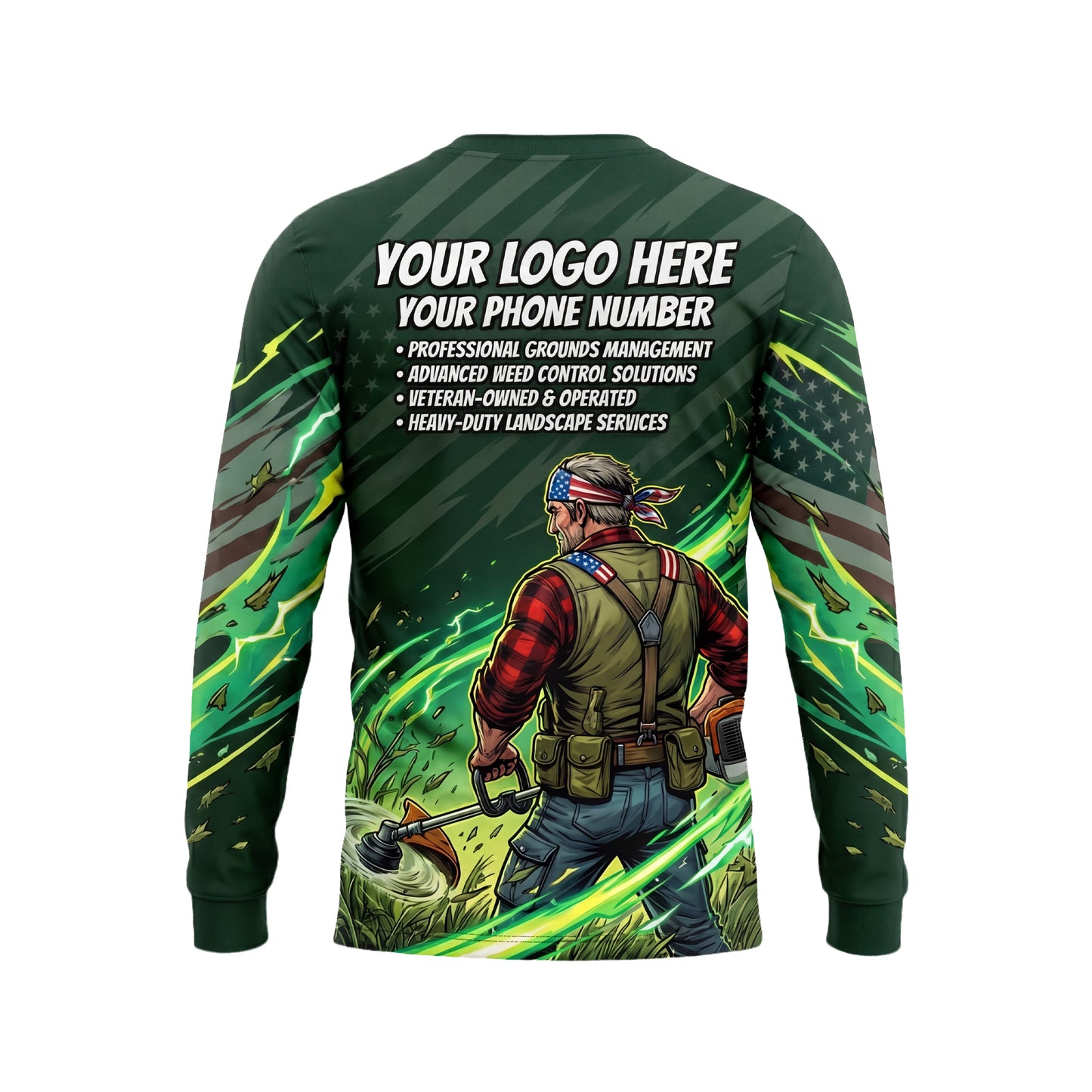 LCGP0019 Modern Landscaping Expert custom work shirt — back view