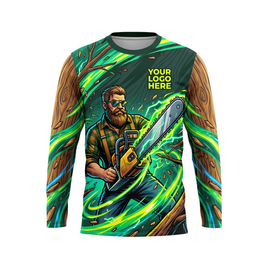 LCGP0018 Precision Pruning Master custom lawn care shirt — front view