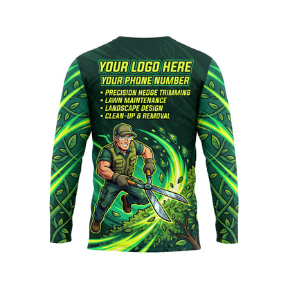 LCGP0014 Turf Specialist Pro custom lawn care shirt — back view