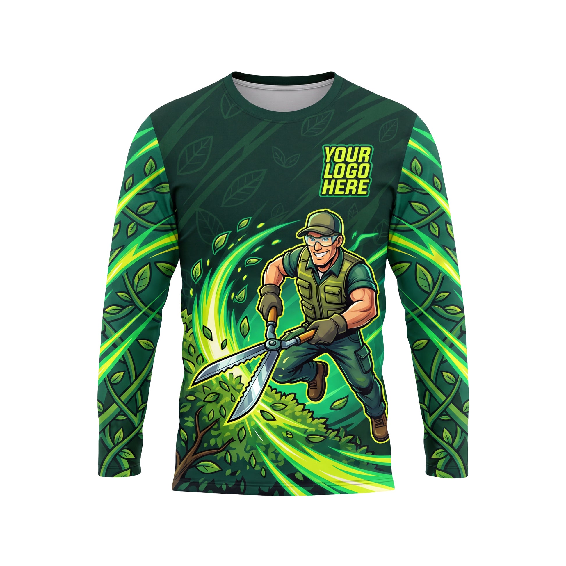 LCGP0014 Turf Specialist Pro custom lawn care shirt — front view