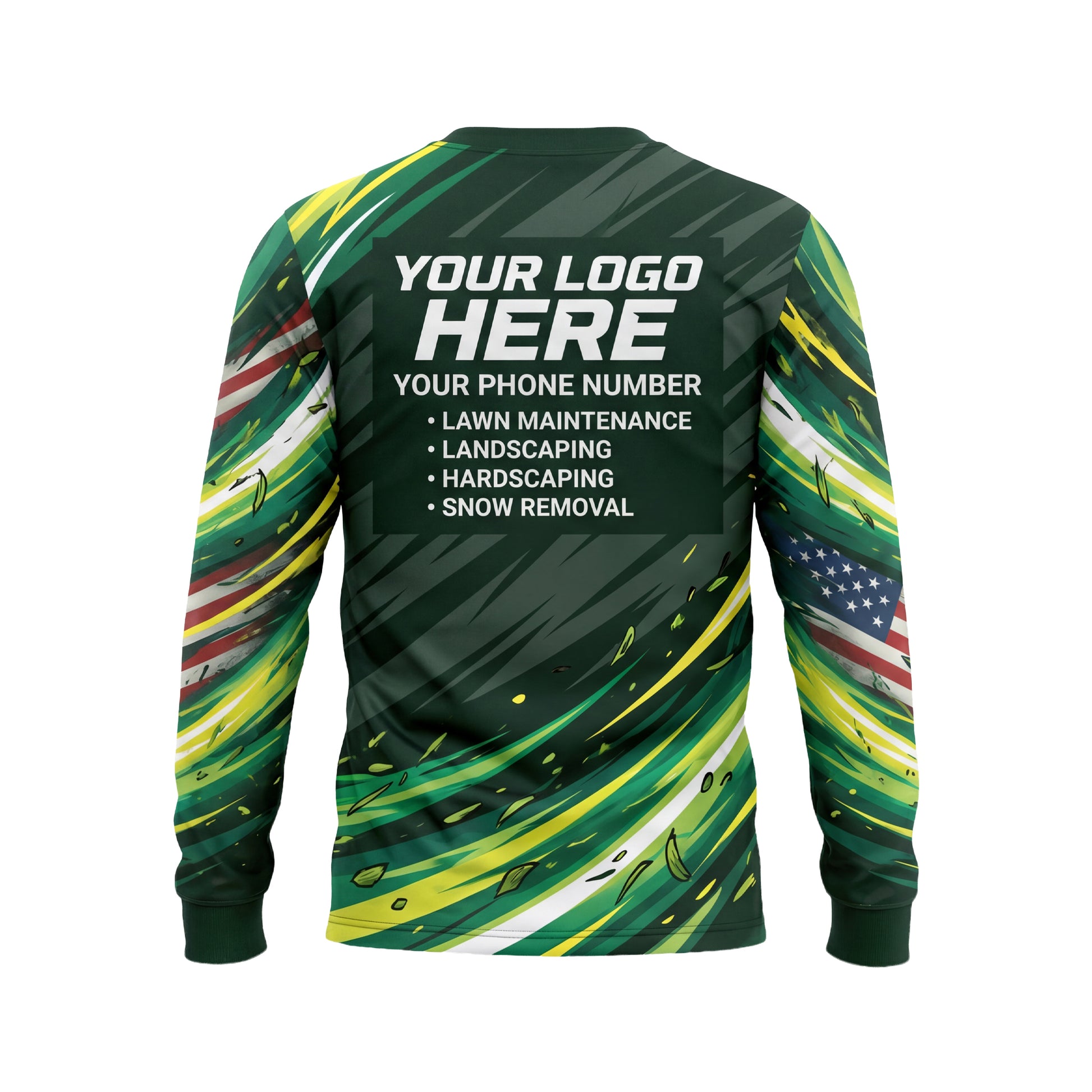 LCGP0021 Veteran Nature Force Mower custom shirt — back view