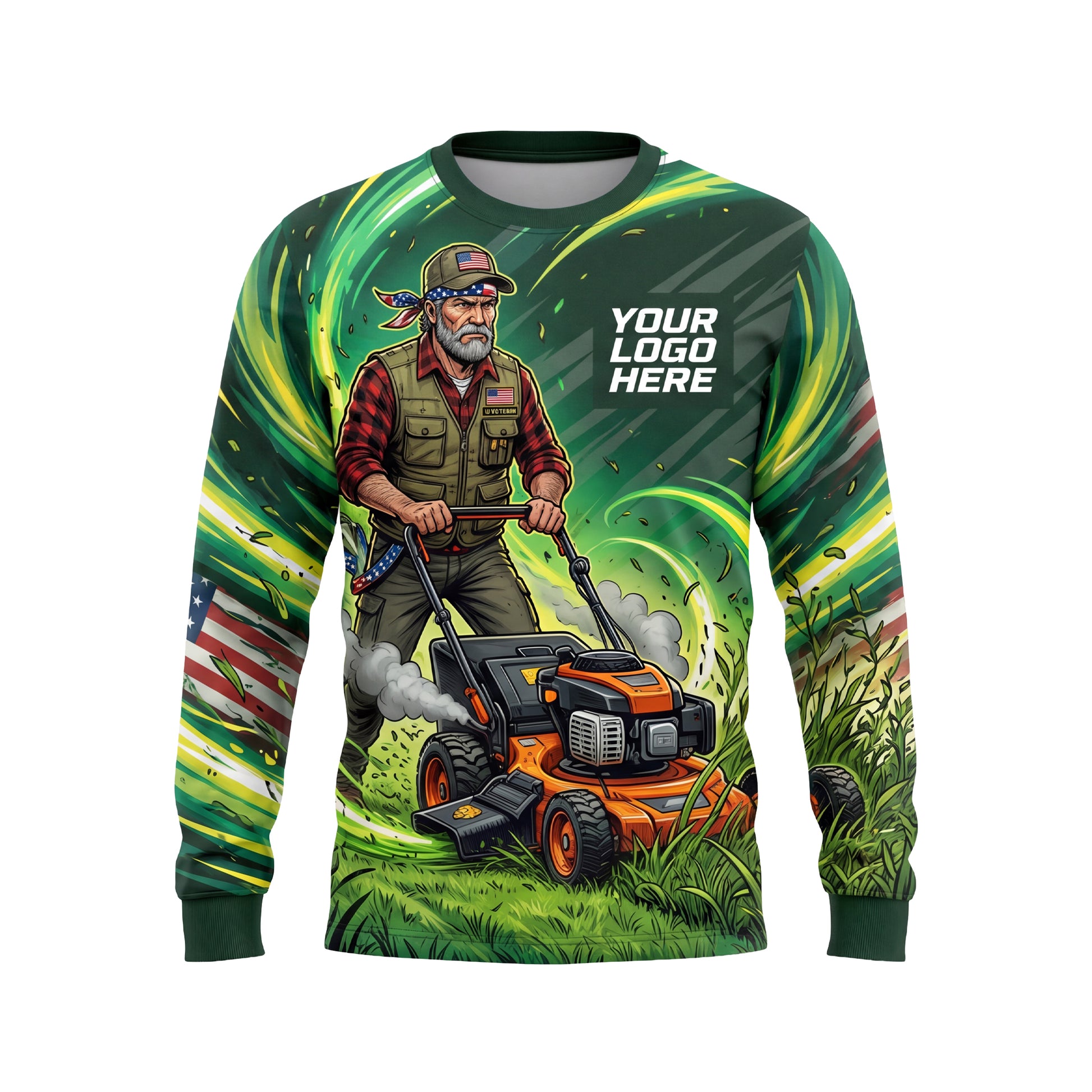 LCGP0021 Veteran Nature Force Mower custom shirt — front view