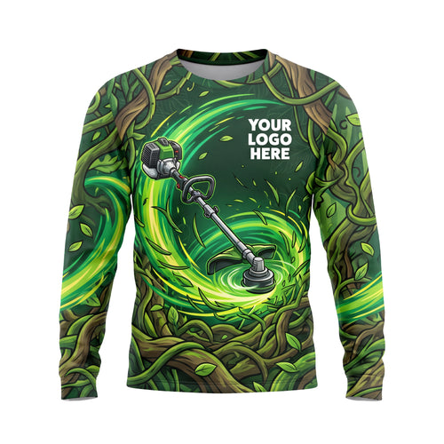 LCGP0006 Vortex Precision Trimmer custom landscaping shirt — front view