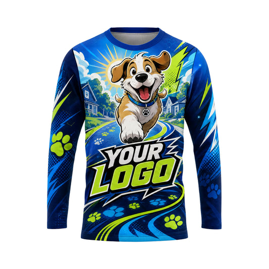 DWN001 - Custom Dog Walking Shirt - No Tools Abstract Service Poster - front