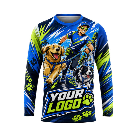 DWN002 - Custom Dog Walking Shirt - Sport Vibe - front
