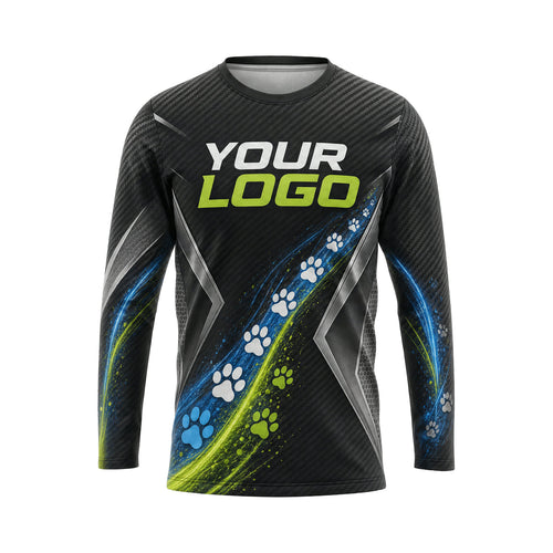 DWN006 - Custom Dog Walking Shirt - Diagonal Carbon Sweep - front
