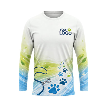 DWN019 - Custom Dog Walking Shirt - Lower Element Wave - front