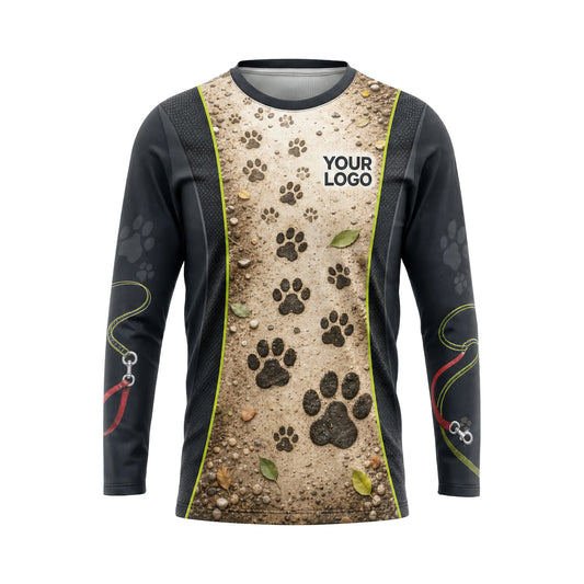 DWN023 - Custom Dog Walking Shirt - Rich Texture Panel - front