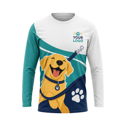 DWN029 - Custom Dog Walking Shirt - Flat Vector - front