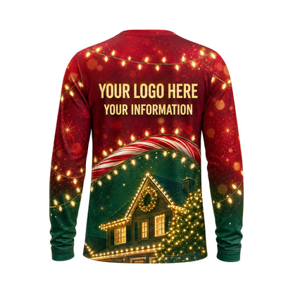 Classic Christmas Roofline custom holiday lighting shirt HLN017 - back