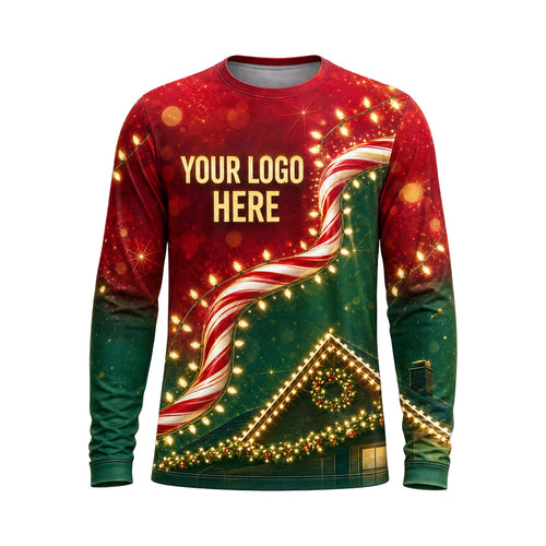 Classic Christmas Roofline custom holiday lighting shirt HLN017 - front