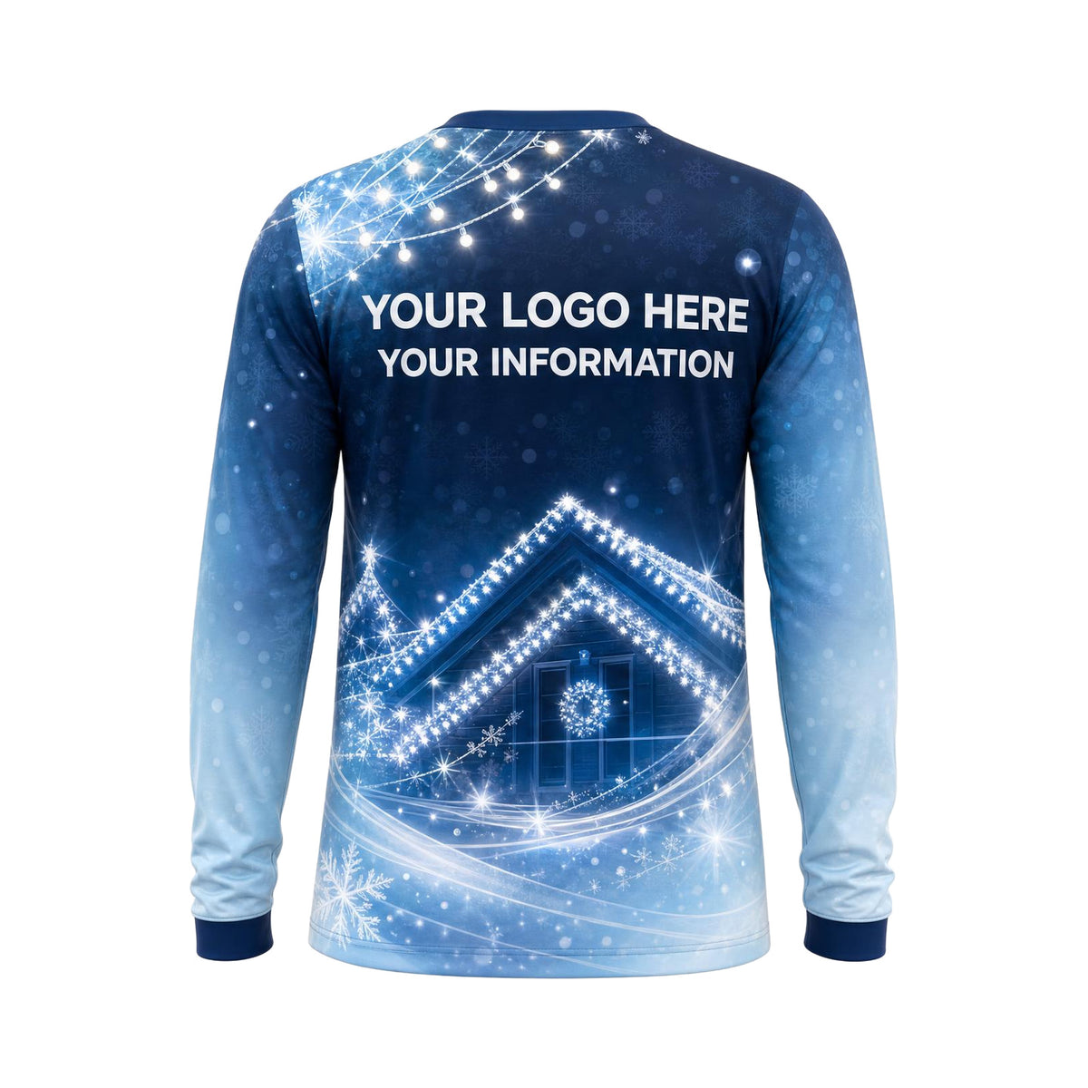 Icy Ornament Glow custom holiday lighting shirt HLN021 - back