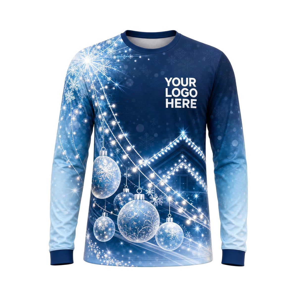 Icy Ornament Glow custom holiday lighting shirt HLN021 - front