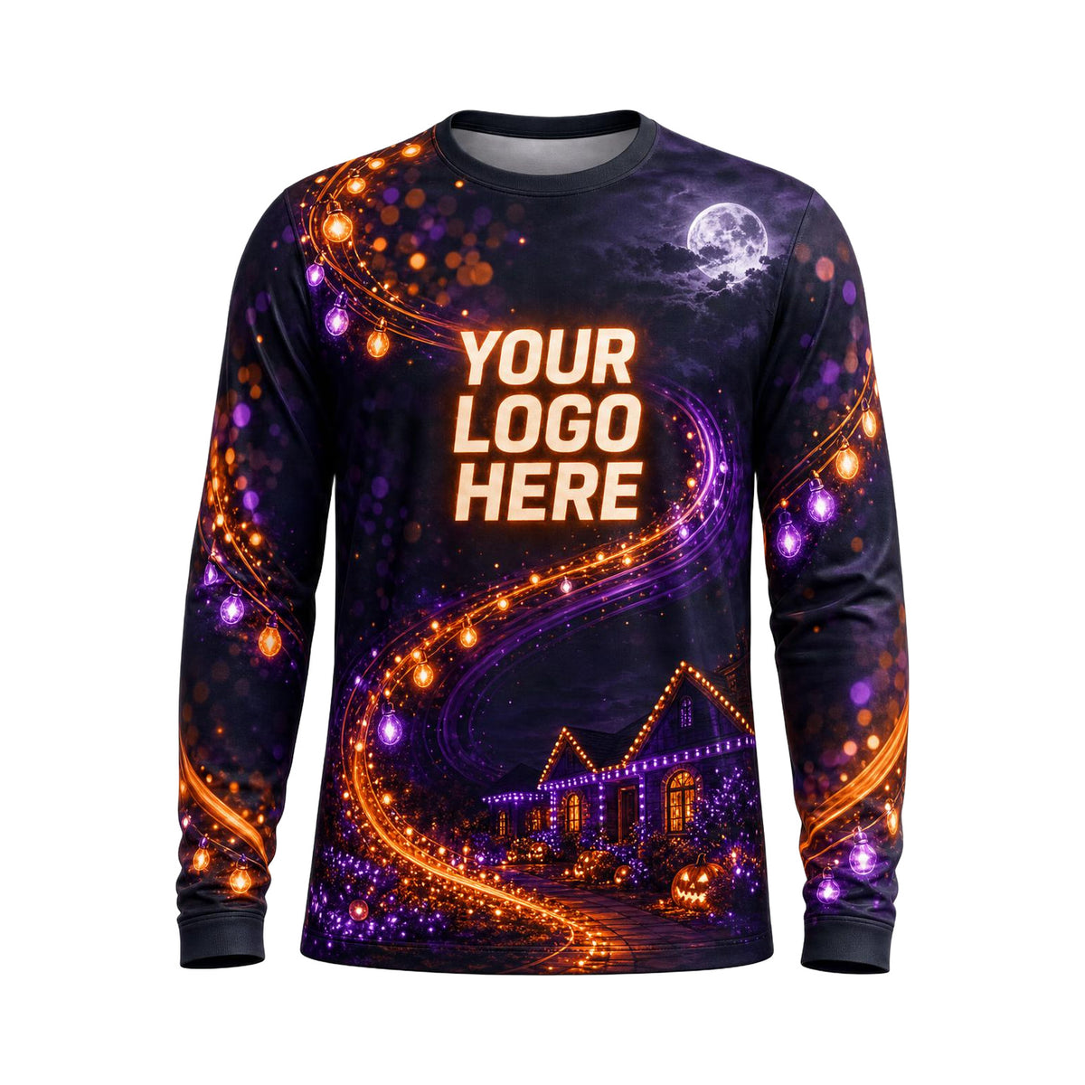 Cosmic Roofline Lights custom holiday lighting shirt HLN022 - front