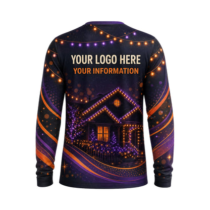 Festive Front Porch Lights custom holiday lighting shirt HLN024 - back