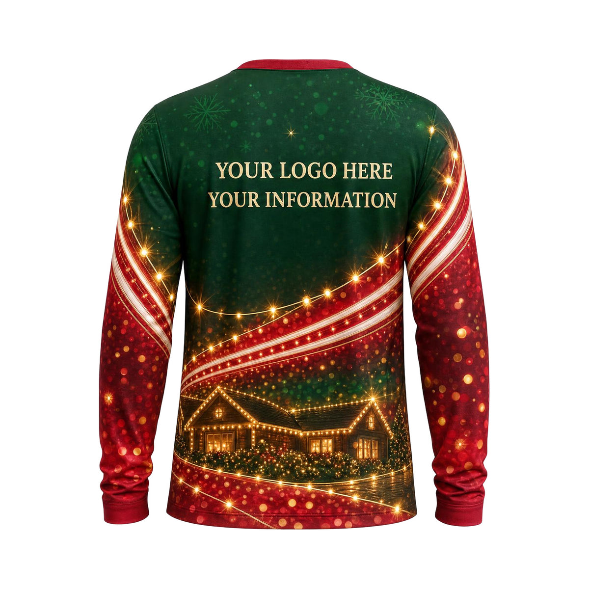 Emerald Christmas Home custom holiday lighting shirt HLN025 - back