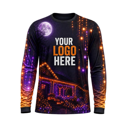 Violet Glow Roofline custom holiday lighting shirt HLN026 - front