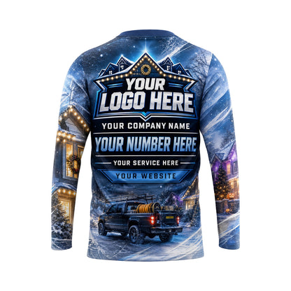 Winter Skyline Glow custom holiday lighting shirt HLN027 - back