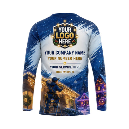 Holiday Installer Mascot custom holiday lighting shirt HLN029 - back