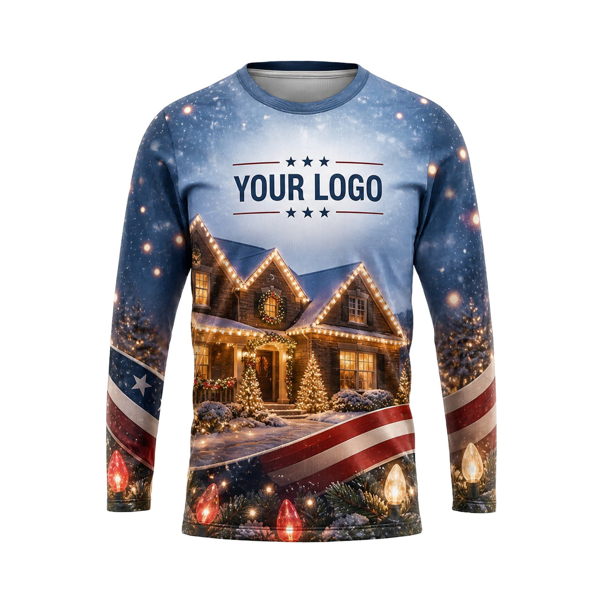 Patriot Light Installer custom holiday lighting shirt HLN032 - front