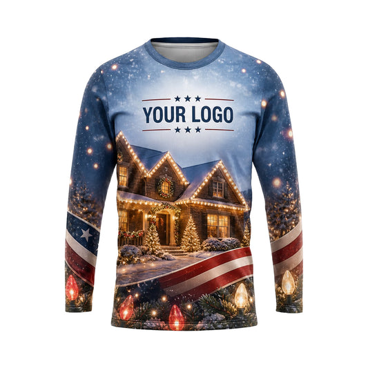 Patriot Light Installer custom holiday lighting shirt HLN032 - front