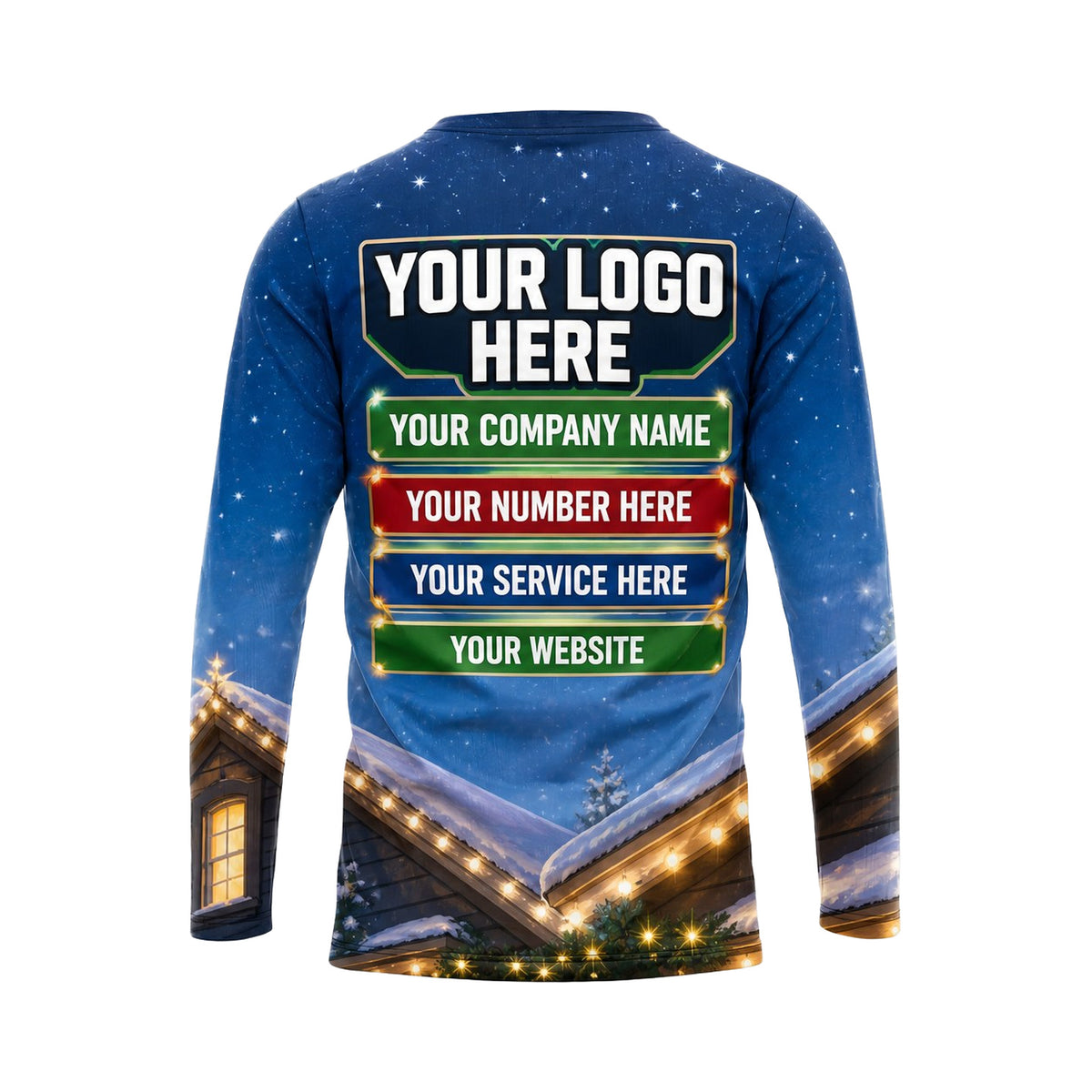 Holiday Light Crew Hero custom holiday lighting shirt HLN033 - back