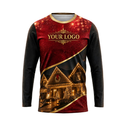 Gilded Holiday Roofline custom holiday lighting shirt HLN035 - front