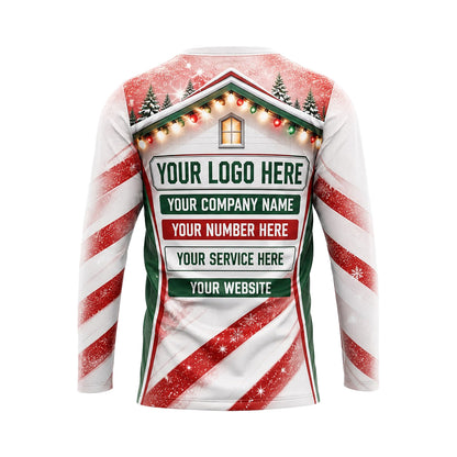 Candy Cane Light Trail custom holiday lighting shirt HLN036 - back