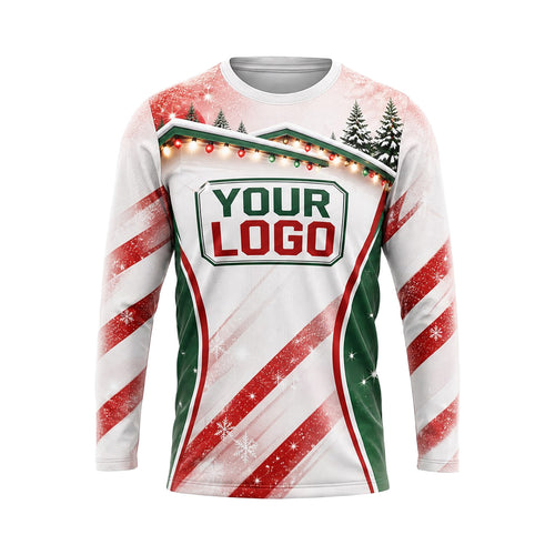 Candy Cane Light Trail custom holiday lighting shirt HLN036 - front