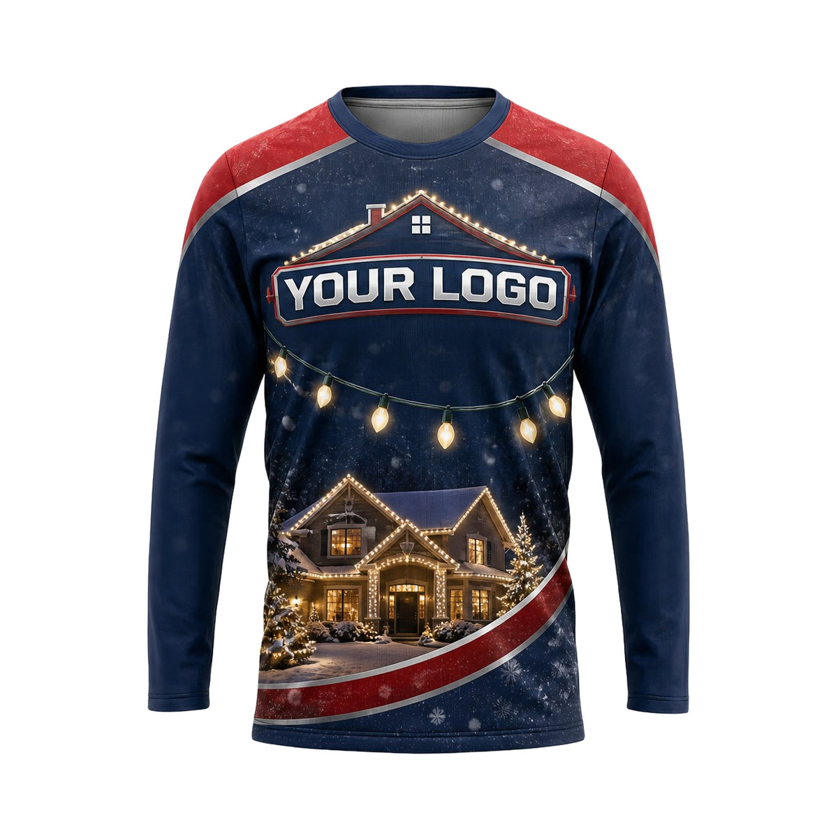 Patriot Winter Roofline custom holiday lighting shirt HLN037 - front