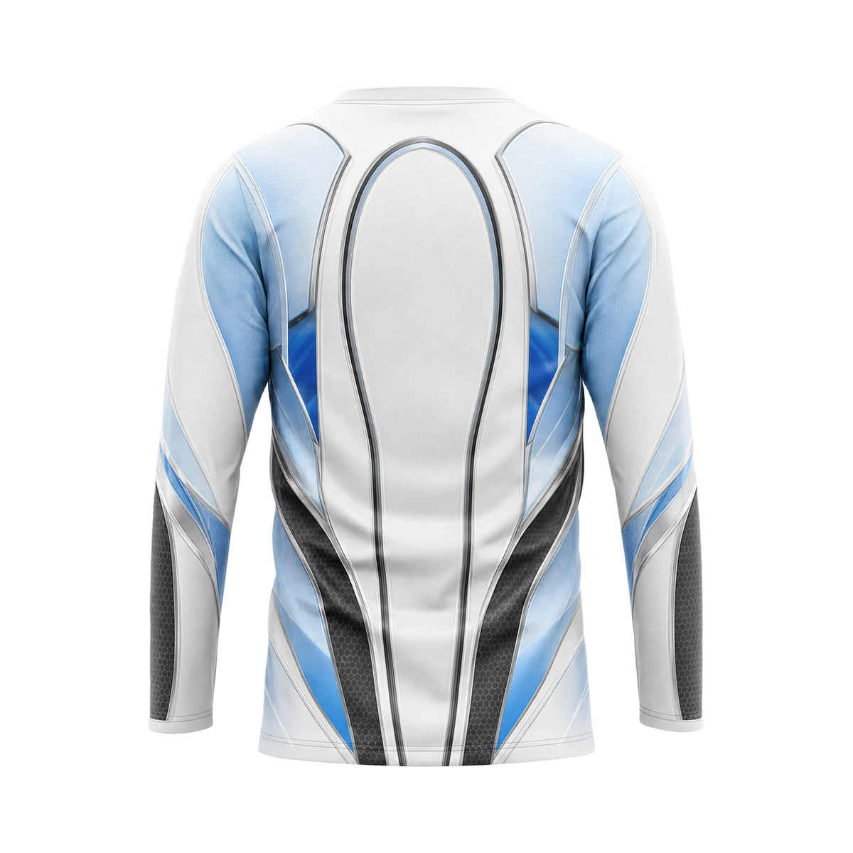 Ice Blue Shield custom team jersey HTJS008 - back