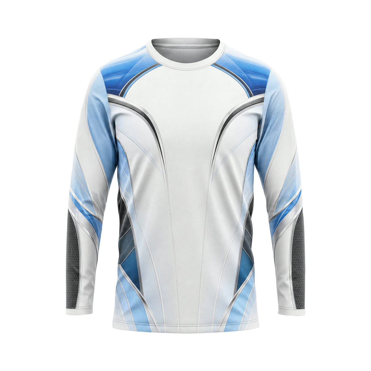 Ice Blue Shield custom team jersey HTJS008 - front