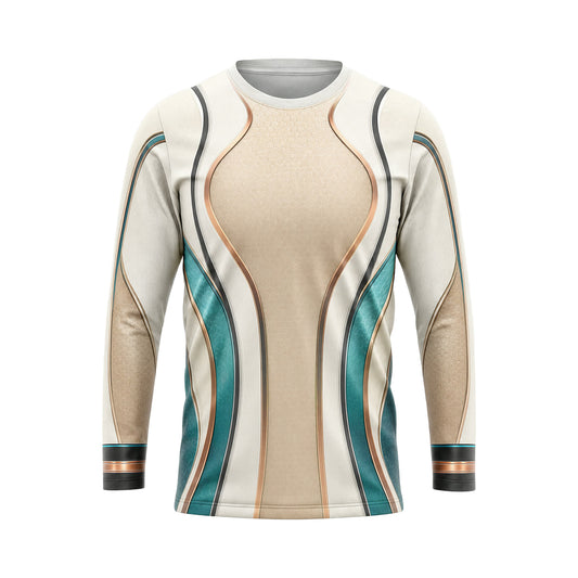 Ivory Teal Flow custom team jersey HTJS019 - front