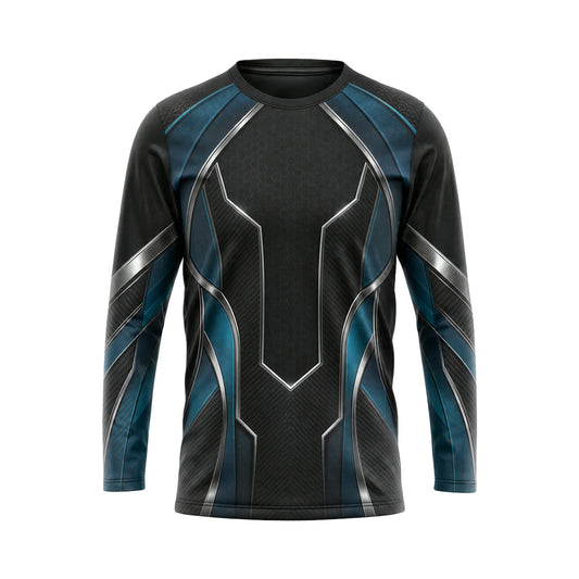 Teal Carbon Spine custom team jersey HTJS023 - front