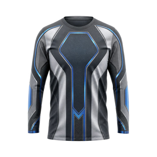 Cobalt Circuit Grid custom team jersey HTJS025 - front