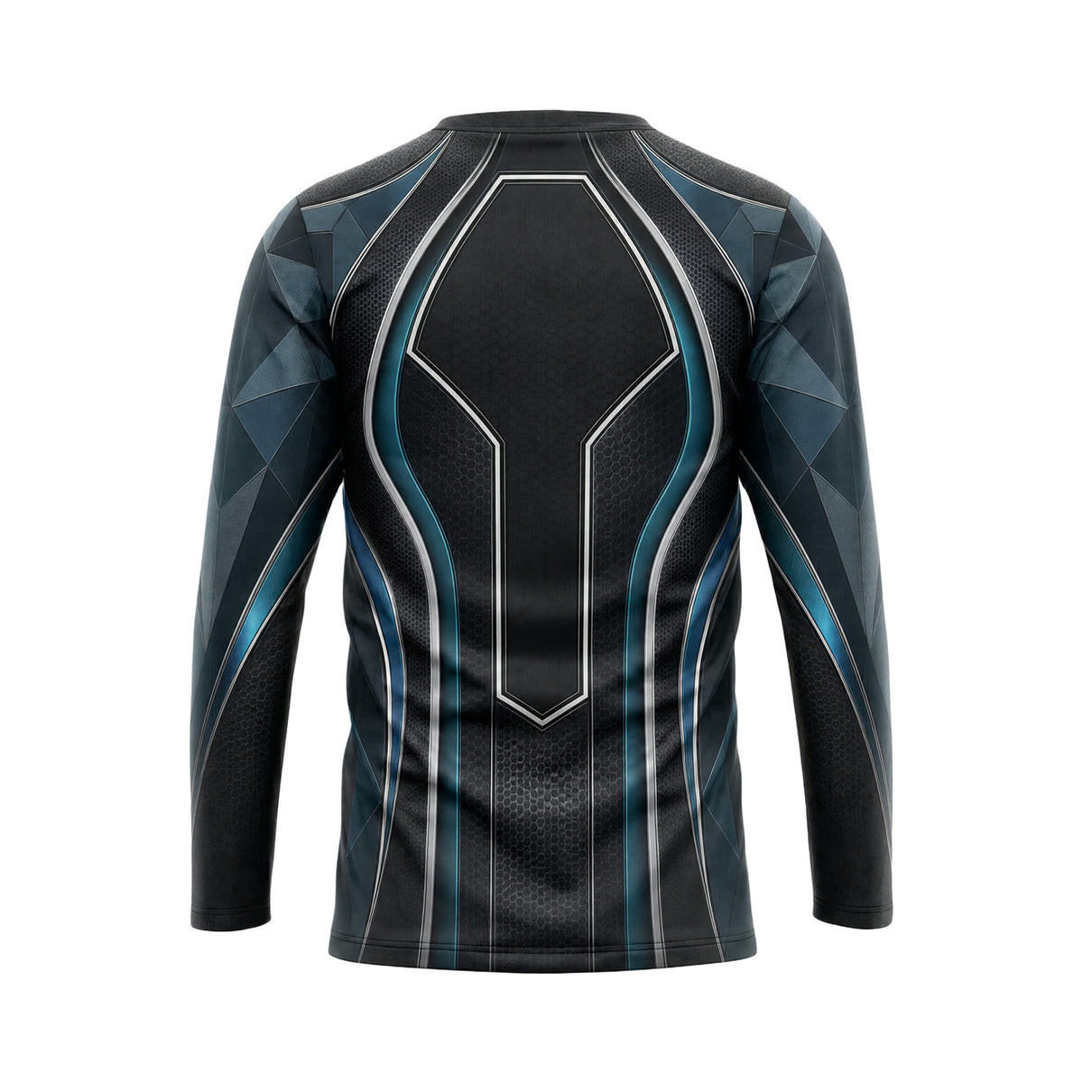 Teal Carbon Armor custom team jersey HTJS033 - back