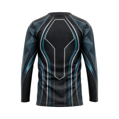 Teal Carbon Armor custom team jersey HTJS033 - back