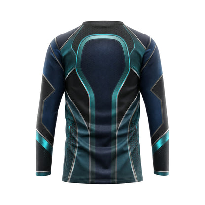 Midnight Aqua Frame custom team jersey HTJS036 - back
