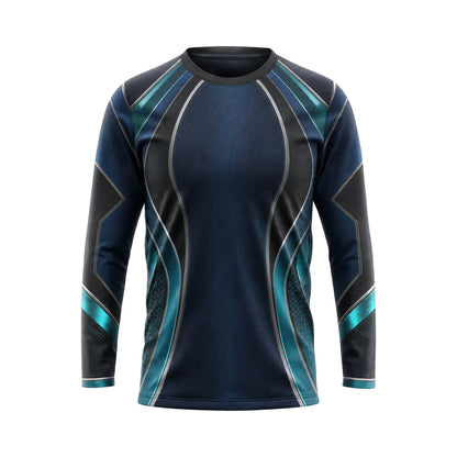 Midnight Aqua Frame custom team jersey HTJS036 - front